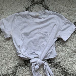 Aritzia Wilfred white tie tshirt